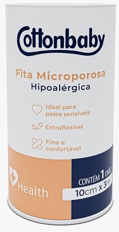 Fita Microporosa Health Bege 10cm x 3m