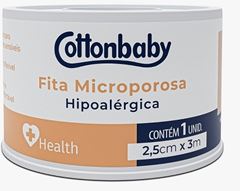 Fita Microporosa Health Bege 2,5cm x 3m