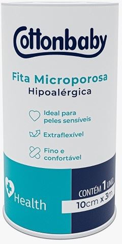 Fita Microporosa Health Branca 10cm x 3m