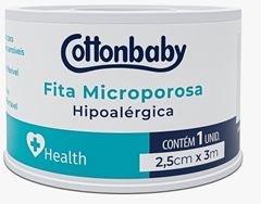 Fita Microporosa Health Branca 2,5cm x 3m
