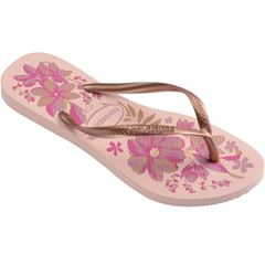 Sandália Havaianas Slim Orgânica Rosa/Dourado 35/36