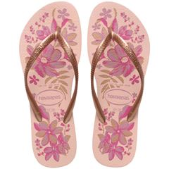 Sandália Havaianas Slim Orgânica Rosa/Dourado 35/36