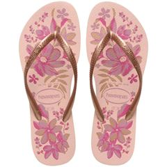 Sandália Havaianas Slim Orgânica Rosa/Dourado 39/40