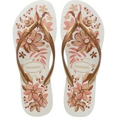 Sandália Havaianas Slim Org Branco/Dour 41/42