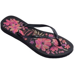 Sandália Havaianas Slim Org Preto/Cinza/Ouro 35/36