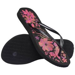 Sandália Havaianas Slim Org Preto/Cinza/Ouro 35/36