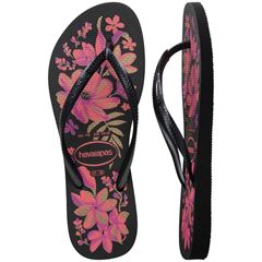 Sandália Havaianas Slim Org Preto/Cinza/Ouro 35/36