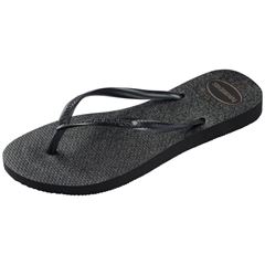 Sandália Havaianas Slim Gloss Preto/Prata/Preto 33/34