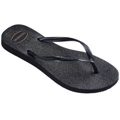 Sandália Havaianas Slim Gloss Preto/Prata/Preto 35/36