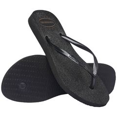 Sandália Havaianas Slim Gloss Preto/Prata/Preto 35/36
