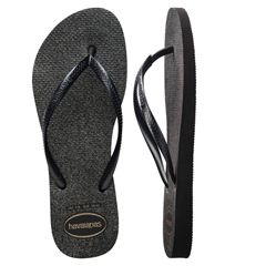 Sandália Havaianas Slim Gloss Preto/Prata/Preto 35/36