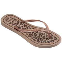 Sandália Havaianas Slim Animals Rosa Gold/Rosa Gold 41/42