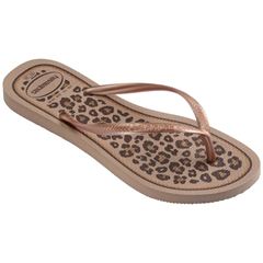 Sandália Havaianas Slim Animals Rosa Gold/Rosa Gold 39/40