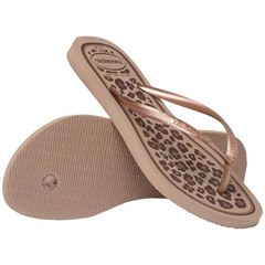 Sandália Havaianas Slim Animals Rosa Gold/Rosa Gold 39/40