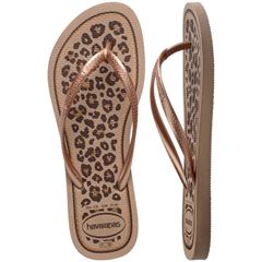 Sandália Havaianas Slim Animals Rosa Gold/Rosa Gold 39/40