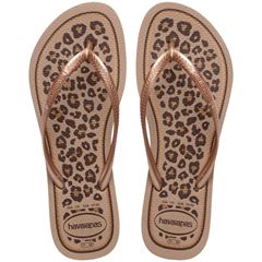Sandália Havaianas Slim Animals Rosa Gold/Rosa Gold 39/40
