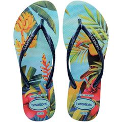 Sandália Havaianas Slim Trop Azul/Azul 33/34