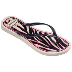 Sandália Havaianas Slim Animals Bege Pal/Cinza DK Met 37/38