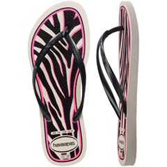 Sandália Havaianas Slim Animals Bege Pal/Cinza DK Met 37/38