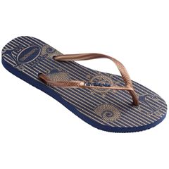 Sandália Havaianas Slim Nautical Mar/Rosa Gold 39/40