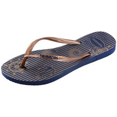 Sandália Havaianas Slim Nautical Mar/Rosa Gold 39/40