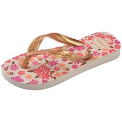 Sandália Havaianas Kids Flores Bege/Dour 23/24