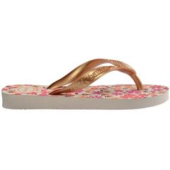 Sandália Havaianas Kids Flores Bege/Dour 25/26