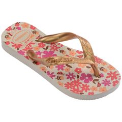 Sandália Havaianas Kids Flores Bege/Dour 29/30