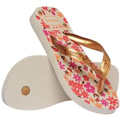 Sandália Havaianas Kids Flores Bege/Dour 29/30