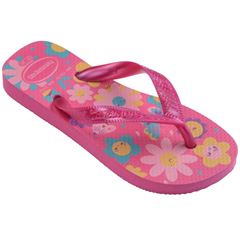 Sandália Havaianas Kids Flores Rosa Flux/Rosa Gum 25/26