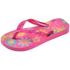 Sandália Havaianas Kids Flores Rosa Flux/Rosa Gum 25/26