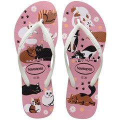 Sandália Havaianas Slim Pets Rosa Chiffon 33/34
