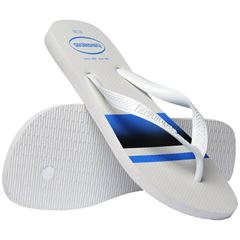 Sandália Havaianas Top Basic Branco/Branco/Azul 37/38