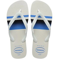 Sandália Havaianas Top Basic Branco/Branco/Azul 43/44