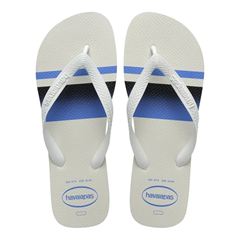 Sandália Havaianas Top Basic Branco/Branco/Azul 45/46