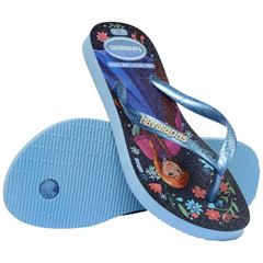 Sandália Havaianas Kids Slim Princesas Azul/Azul Lavanda 29/30