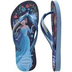 Sandália Havaianas Kids Slim Princesas Azul/Azul Lavanda 29/30
