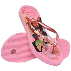 Sandália Havaianas Kids Slim Princesas Rosa/Rosa 25/26