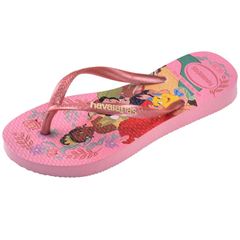 Sandália Havaianas Kids Slim Princesas Rosa/Rosa 25/26