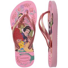 Sandália Havaianas Kids Slim Princesas Rosa/Rosa 27/28