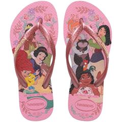 Sandália Havaianas Kids Slim Princesas Rosa/Rosa 29/30