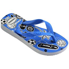 Sandália Havaianas Kids Athletic Branco/Azul 25/26