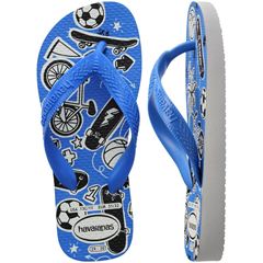 Sandália Havaianas Kids Athletic Branco/Azul 25/26