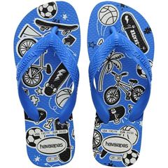 Sandália Havaianas Kids Athletic Branco/Azul 31/32