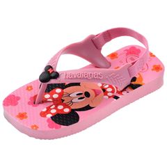 Sandália Havaianas Baby Disney Clássica Rosa Glow 17/18