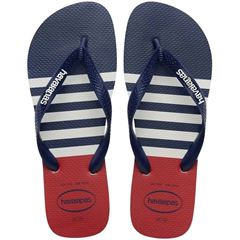 Sandália Havaianas Top Náutico Branco/Marinho/Vermelho Apache 43/44