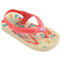 Sandália Havaianas Baby Peppa Pig Buttercream/Coral 19