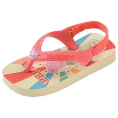 Sandália Havaianas Baby Peppa Pig Buttercream/Coral 19
