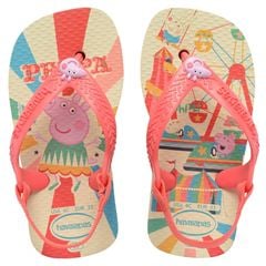 Sandália Havaianas Baby Peppa Pig Buttercream/Coral 19