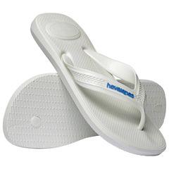 Sandália Havaianas Top Max Conforto Branco/Branco/Azul 45/46